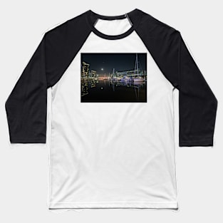 The Docklands at Night Baseball T-Shirt